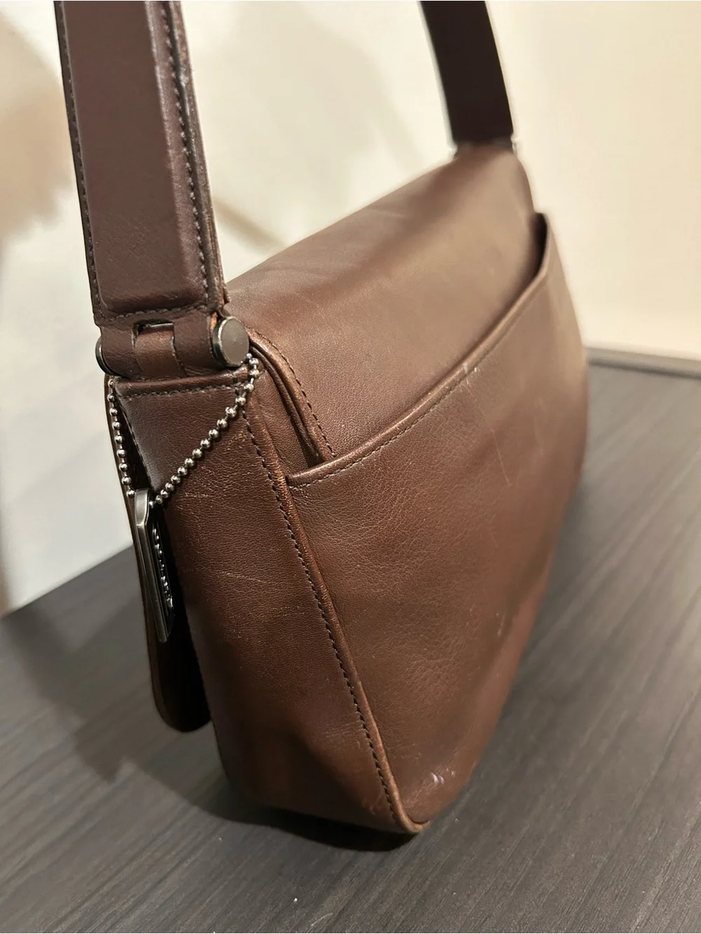 Coach Vintage Bag Whitney 9179 Brown Leather Shoulder Bag East West.